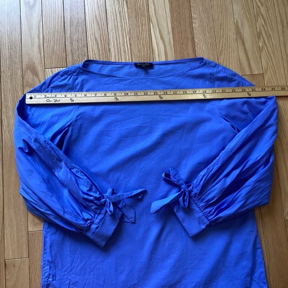 Massimo Dutti Lightweight Cotton Sleeve Tie Blouse size 8 - Picture 9 of 15